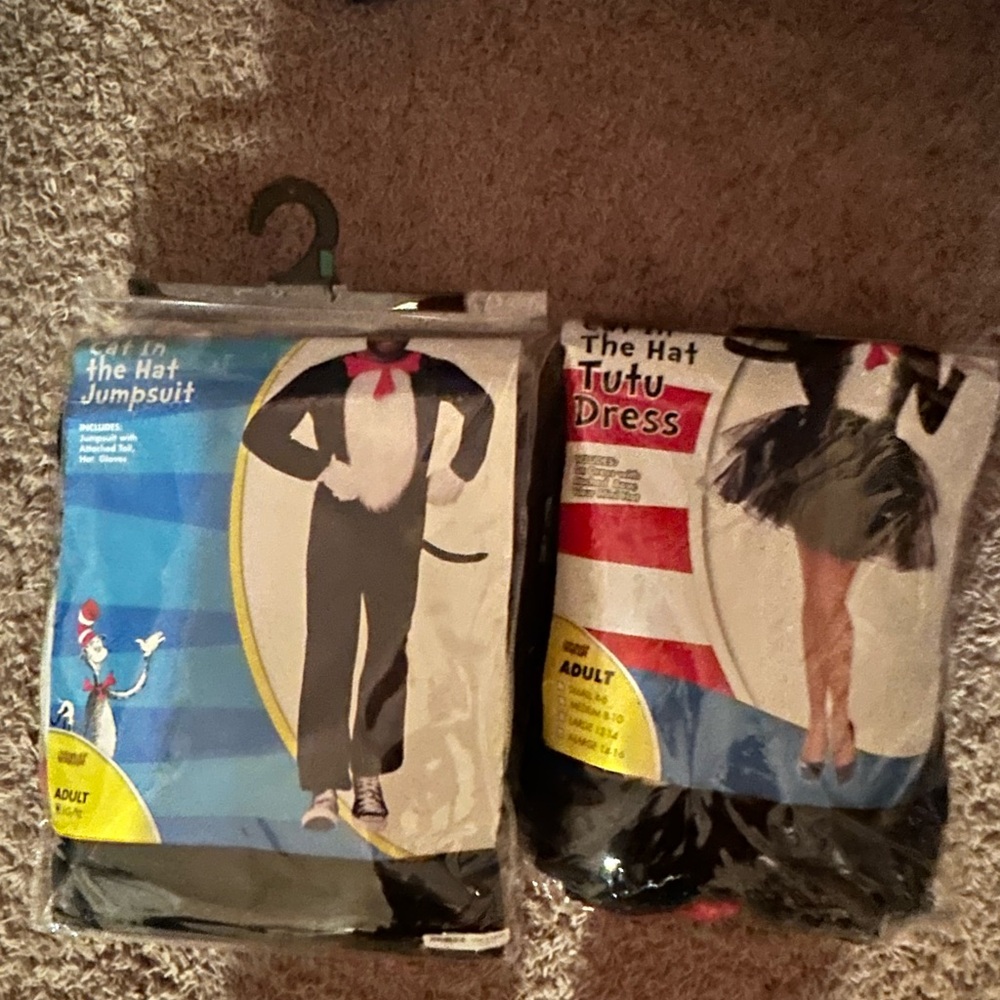 Cat in the Hat Couple’s Costume Set - Black and White